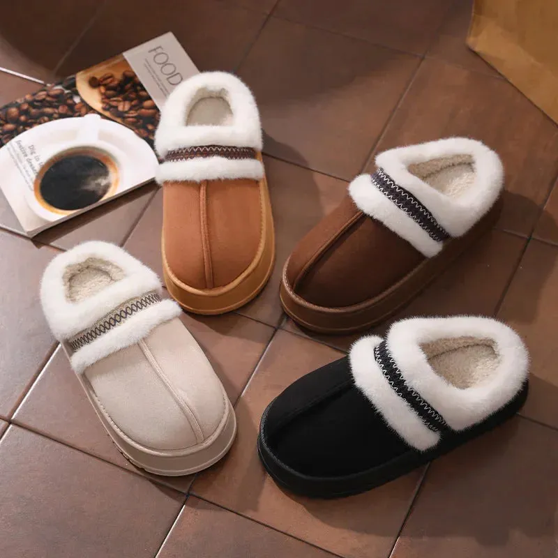 Platform Faux Fur Moccasins