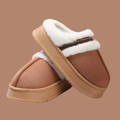 Platform Faux Fur Moccasins