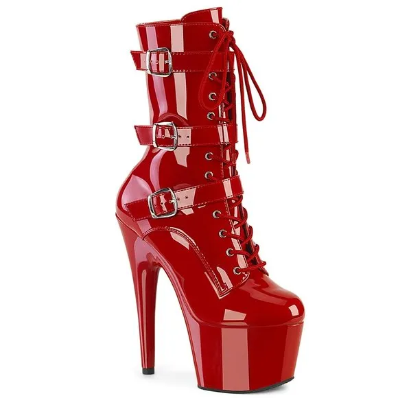 Platform  High Heel Lace Up Ankle Boots