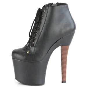 Platform Lace Up High Heel Ankle Boots