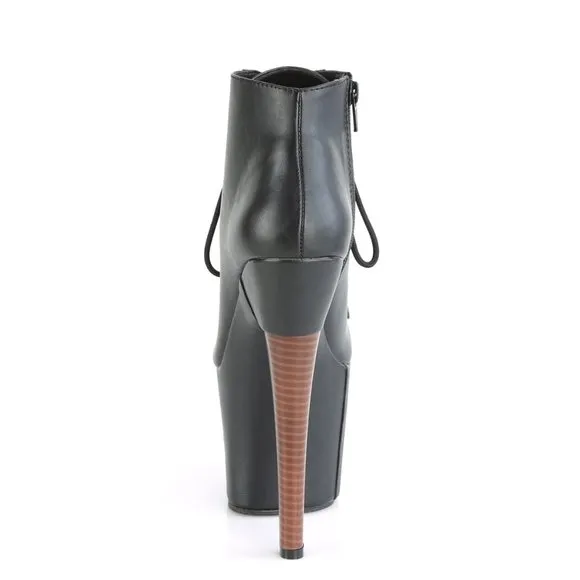 Platform Lace Up High Heel Ankle Boots