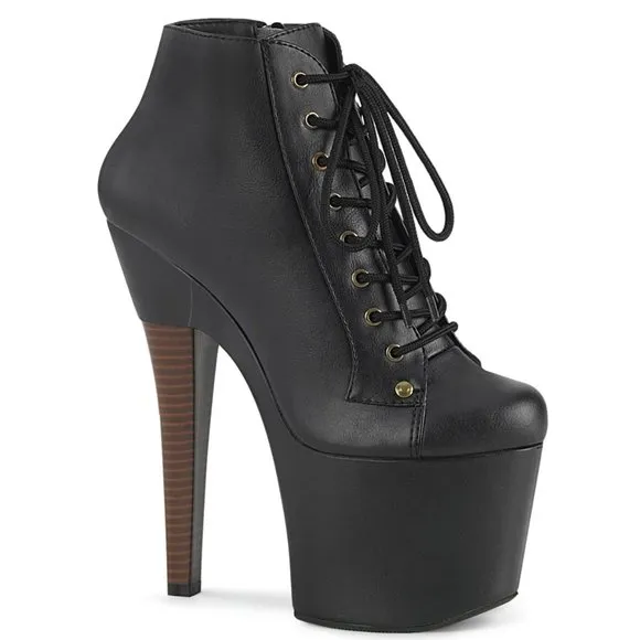 Platform Lace Up High Heel Ankle Boots