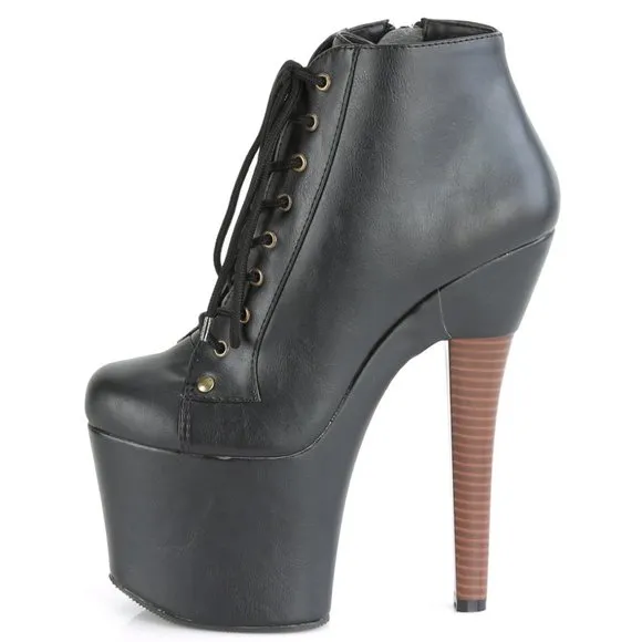 Platform Lace Up High Heel Ankle Boots