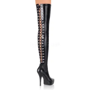 Platform Lace Up High Heel Thigh High Boots