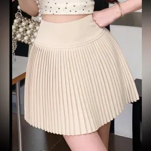 Pleated mini skirt with hidden built in shorts mini skort