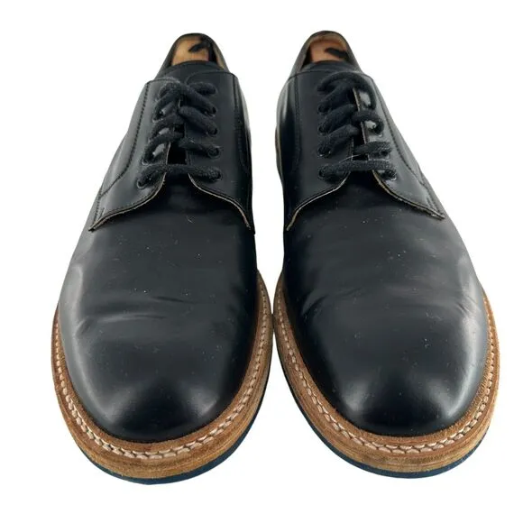 Plectrum by Ben Sherman Shoes Mens 44 Black Leather Derby Oxford Italy