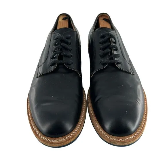Plectrum by Ben Sherman Shoes Mens 44 Black Leather Derby Oxford Italy