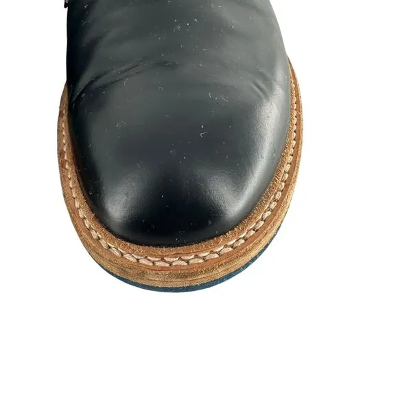 Plectrum by Ben Sherman Shoes Mens 44 Black Leather Derby Oxford Italy