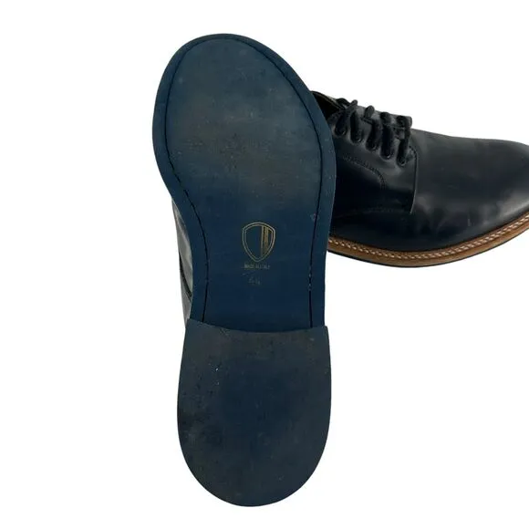 Plectrum by Ben Sherman Shoes Mens 44 Black Leather Derby Oxford Italy
