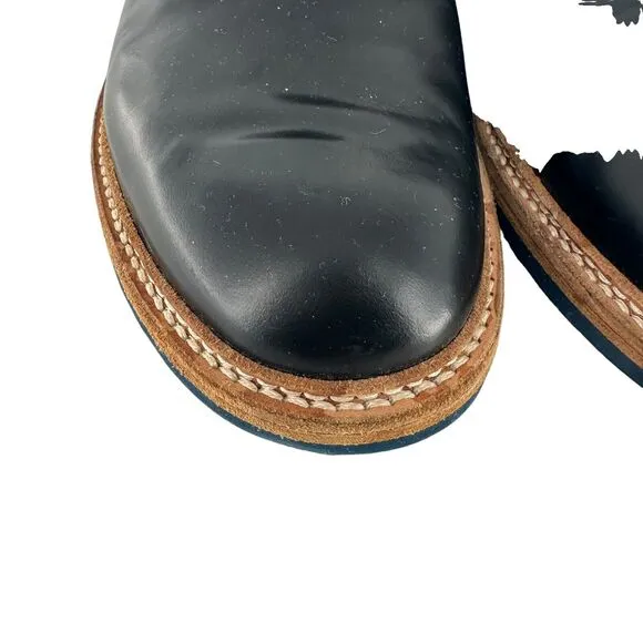 Plectrum by Ben Sherman Shoes Mens 44 Black Leather Derby Oxford Italy