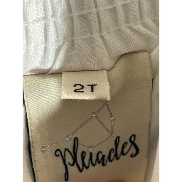 Pleiades Girl Dress Size 2T Tan Stripe White Tank Hi Low Summer Windsong Striped