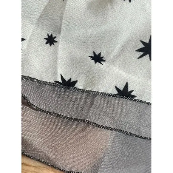 Pleiades Girls Dress Size 12M Gray Scoop Neck Metallic Star Chiffon Ombre Skirt