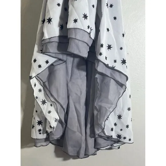 Pleiades Girls Dress Size 12M Gray Scoop Neck Metallic Star Chiffon Ombre Skirt