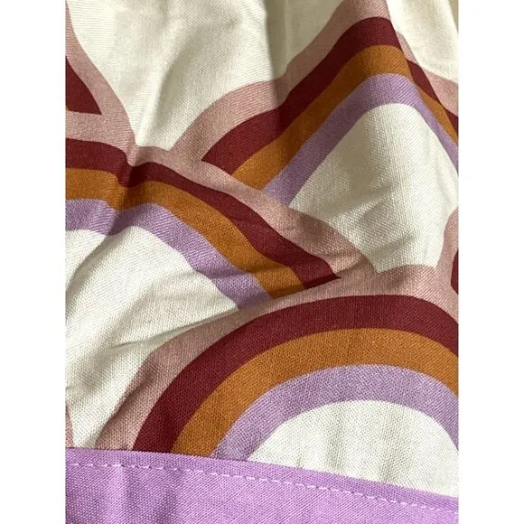Pleiades Girls Dress Size 12M Pink Ruffle Burgundy Rainbow Shortie Summer Girly