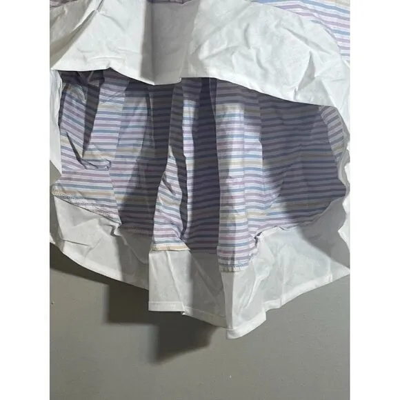 Pleiades Girls Dress Size 12M White Tank Purple Stripe Hi Low Summer 18M