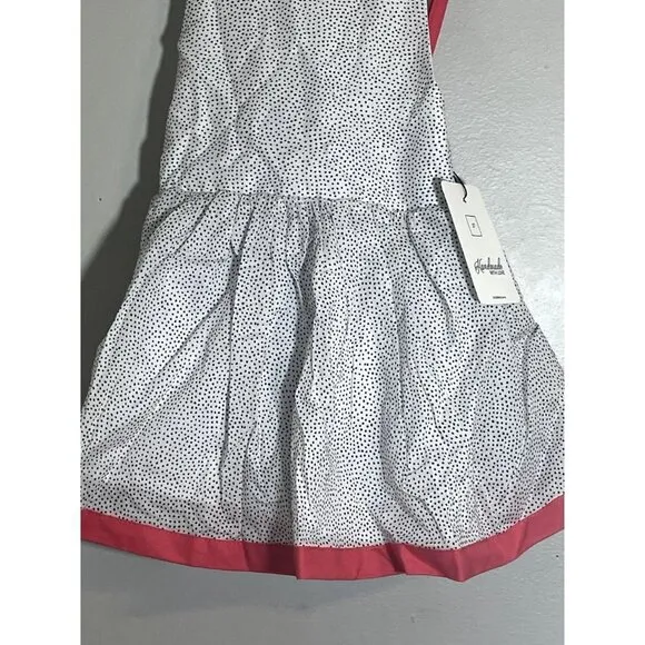 Pleiades Girls Dress Size 2T Pink Tank Shortie Black Polka Dot Fit Flare Summer