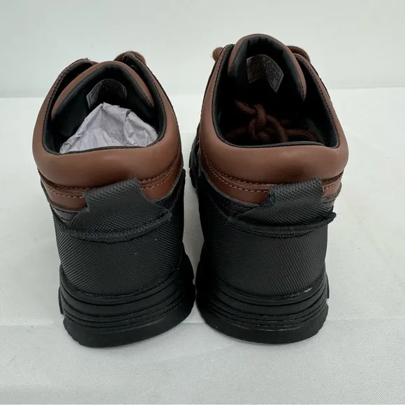 POLO RALPH LAUREN Dover Boys Boots US 1 Buckle Lace Up Rubber Duck Brown NEW