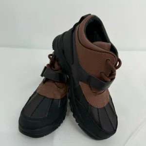 POLO RALPH LAUREN Dover Boys Boots US 4 Buckle Lace Up Rubber Duck Brown NEW