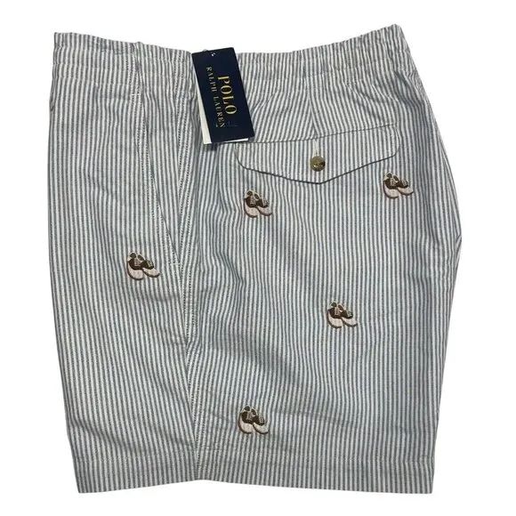 Polo Ralph Lauren Lg Classic Fit 5&quot; Prepster Allover Saddle Shoes Oxford Shorts