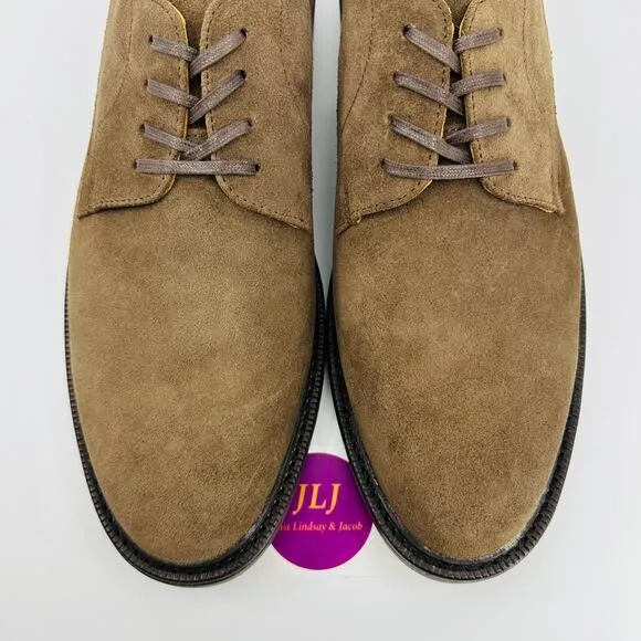 Polo Ralph Lauren Men's Asher Derby Brown Suede Lace Up Oxford Shoes Size 9.5