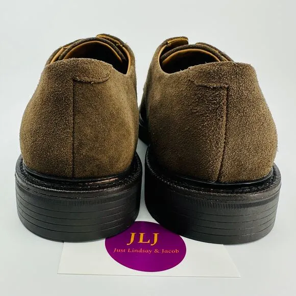 Polo Ralph Lauren Men's Asher Derby Brown Suede Lace Up Oxford Shoes Size 9.5
