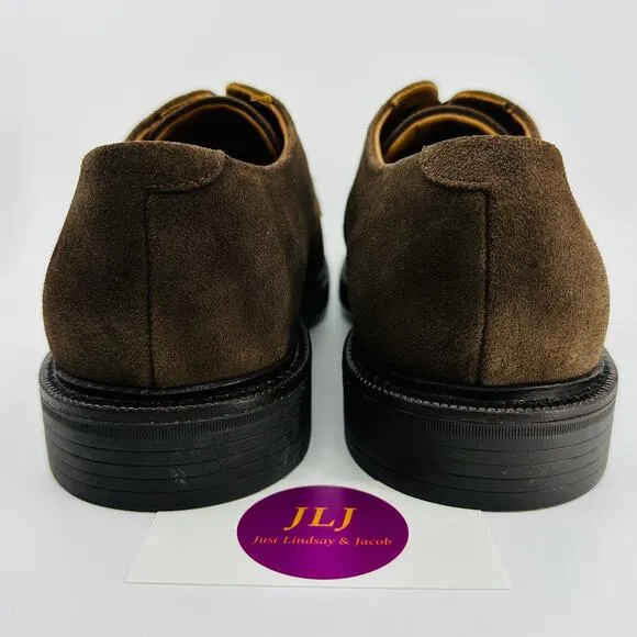 Polo Ralph Lauren Men's Asher Derby Brown Suede Oxford Lace Up Shoes Size 10.5