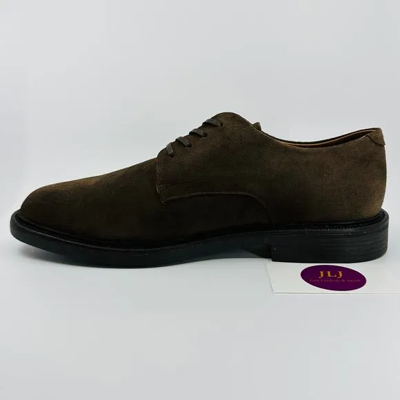 Polo Ralph Lauren Men's Asher Derby Brown Suede Oxford Lace Up Shoes Size 10.5