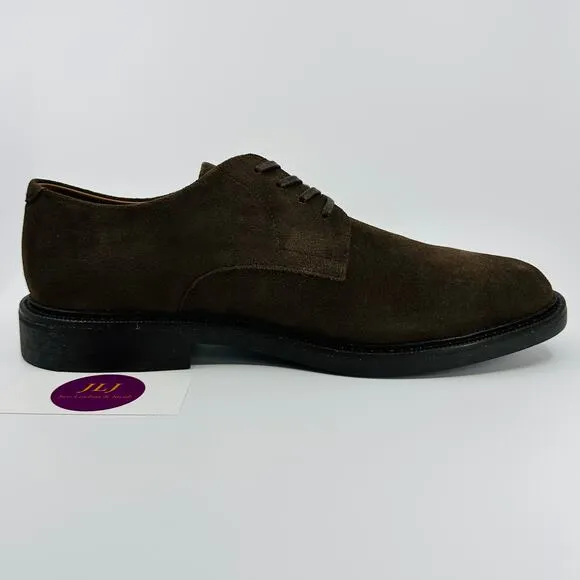 Polo Ralph Lauren Men's Asher Derby Brown Suede Oxford Lace Up Shoes Size 10.5