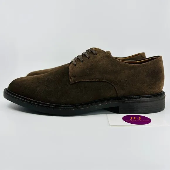 Polo Ralph Lauren Men's Asher Derby Brown Suede Oxford Lace Up Shoes Size 10.5