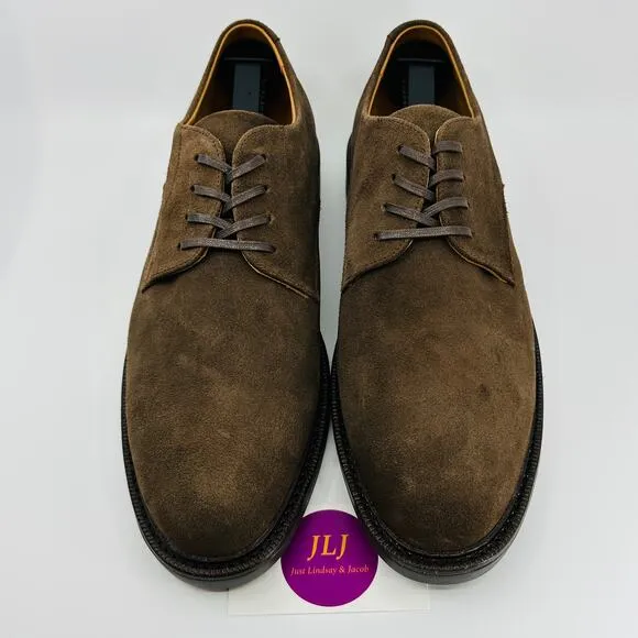 Polo Ralph Lauren Men's Asher Derby Brown Suede Oxford Lace Up Shoes Size 10.5