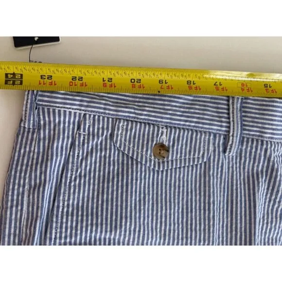 Polo Ralph Lauren Men's Classic Blue Striped Seersucker Shorts Sz 48B Preppy