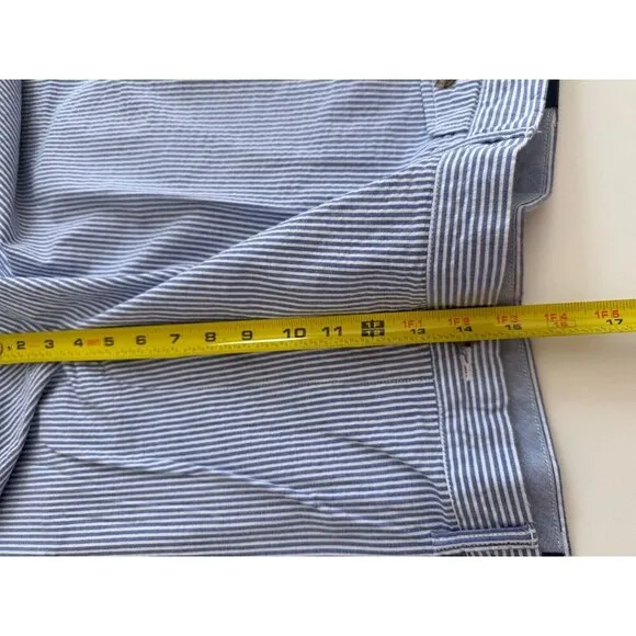 Polo Ralph Lauren Men's Classic Blue Striped Seersucker Shorts Sz 48B Preppy
