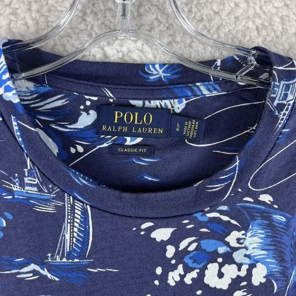 Polo Ralph Lauren Men's Marlin Fishing Boat T-Shirt Short Sleeve L Classic Fit