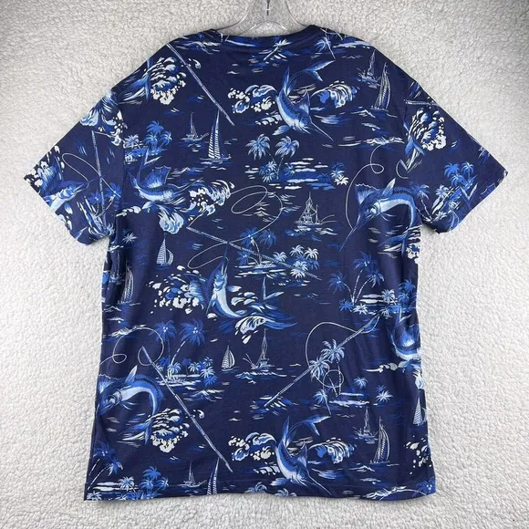 Polo Ralph Lauren Men's Marlin Fishing Boat T-Shirt Short Sleeve L Classic Fit