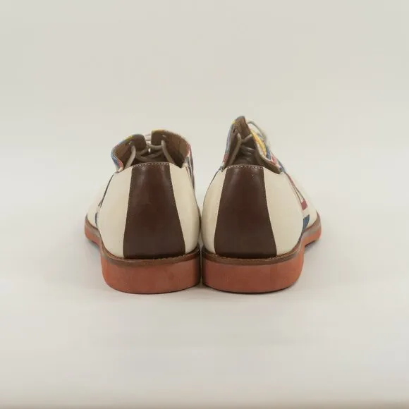 Polo Ralph Lauren Men's Rhett Saddle Oxford American Flag 14557-D19 size 14D