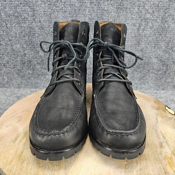 Polo Ralph Lauren Rodway Mens Size 13 Black Nubuck Lace Up Ankle Boots