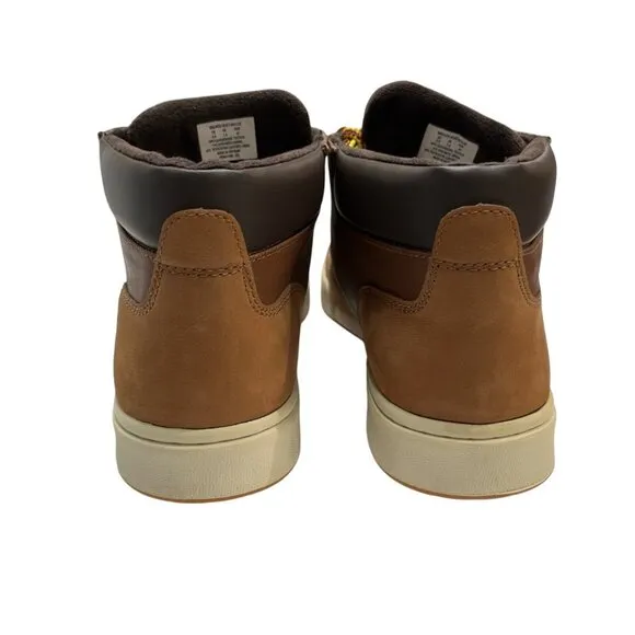 Polo Ralph Lauren Shrunken Nubuck Sneaker Boots Mens 8.5 Brown Lace Up Preppy