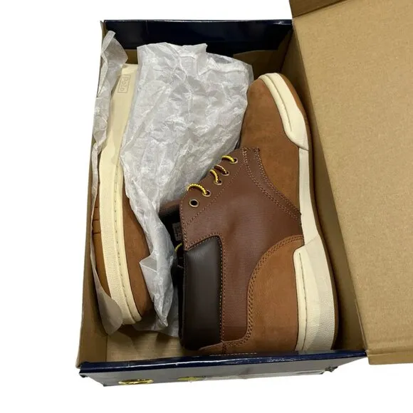 Polo Ralph Lauren Shrunken Nubuck Sneaker Boots Mens 8.5 Brown Lace Up Preppy