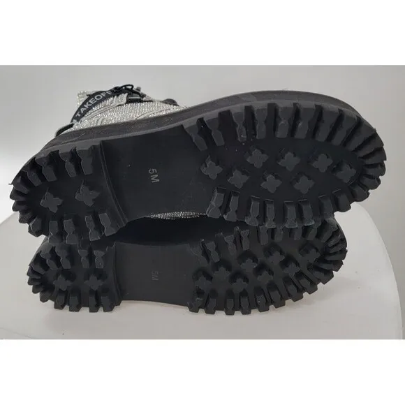 Poster Girl Billionaire Bling Combat Boots