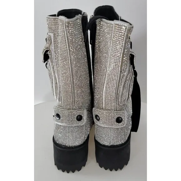 Poster Girl Billionaire Bling Combat Boots