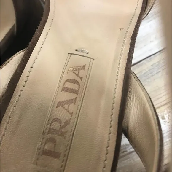 PRADA Dark Brown Suede Wedges 37.5