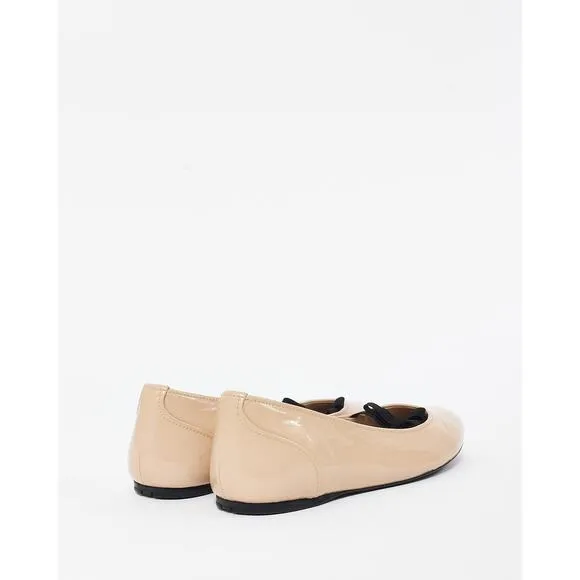 Prada Sport Patent Leather Bow Accents Ballet Flats - 8 -