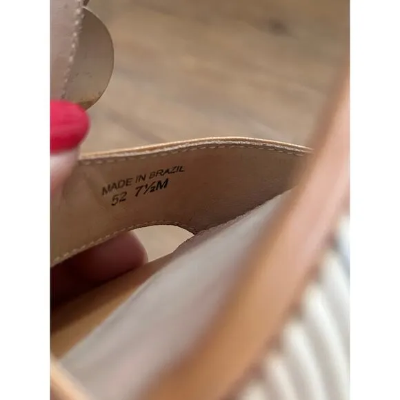 Preloved-Diane Von Furstenberg- platform wood wedges-7.5