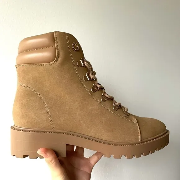 Primark Tan Lace Up Hiker Boots | Size 9 | NWT