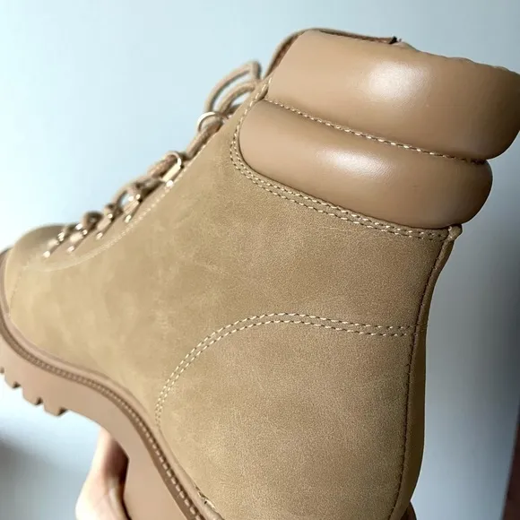 Primark Tan Lace Up Hiker Boots | Size 9 | NWT