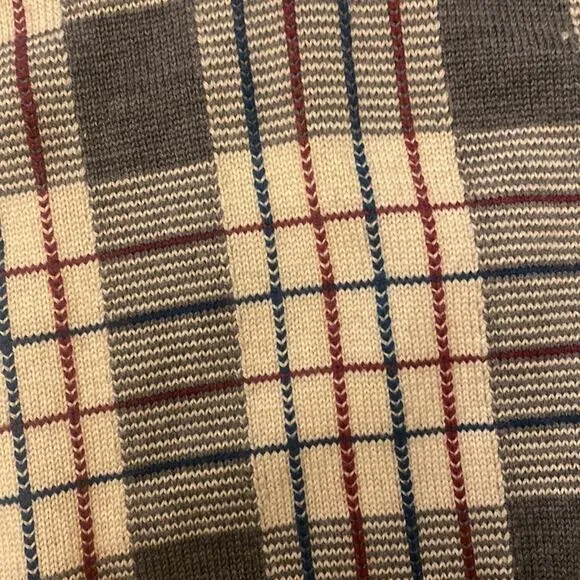 Pringle Sport Barshaw Plaid Derby Wool L V-neck Sweater NEW Collegiate Academia