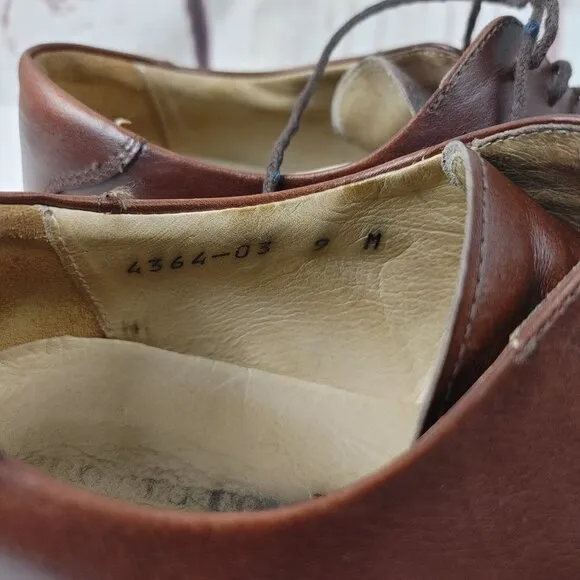 Pronto Uomo FIRENZE Made In Italy Oxford Lace Up Brown Leather Men's Sho…