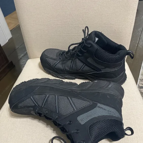 Propet steel toe waterproof Mens work boots size 8.5 Seeley hi black lace up