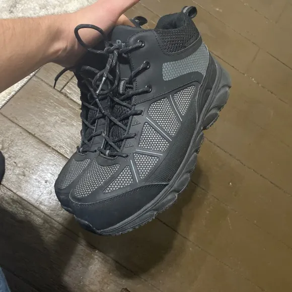 Propet steel toe waterproof Mens work boots size 8.5 Seeley hi black lace up