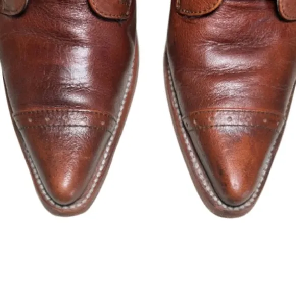 PS Kaufman Leather Cognac Tall Raceway Lace Up Boots | 7